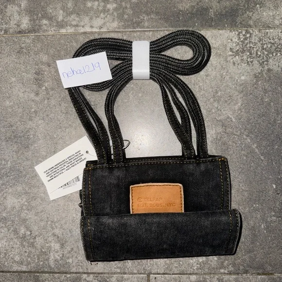 Small Telfar Denim Shopper- Black Women